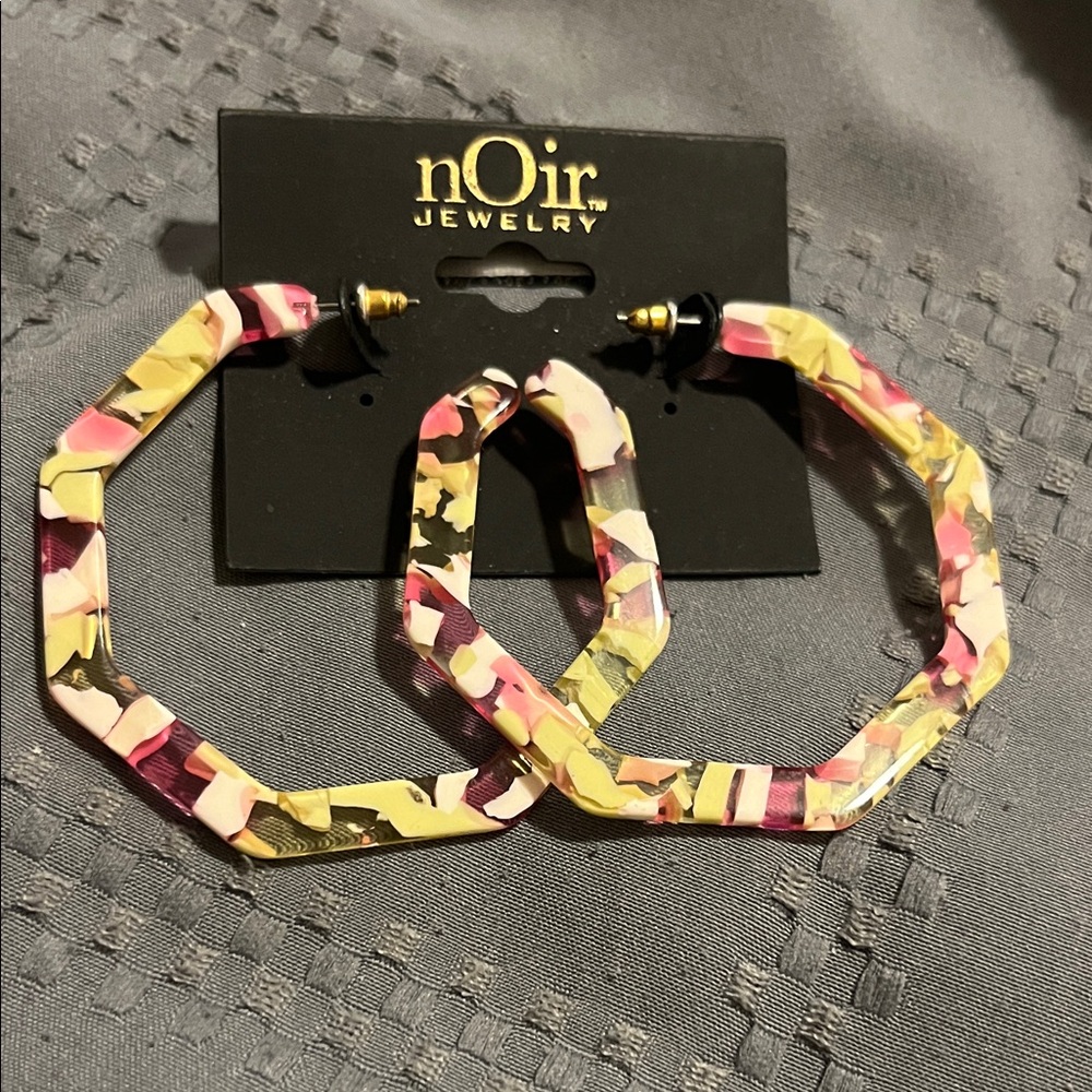 nOir Jewelry Colorful Geometric Earrings